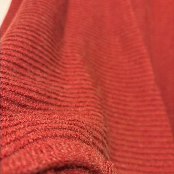 Women's Open Front Cardigan Sweater - Rust - Picture 2 of 2